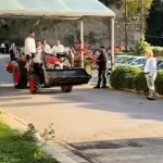 Hράκλειο: Ο γαμπρός πήγε στην εκκλησία με… τρακτέρ!